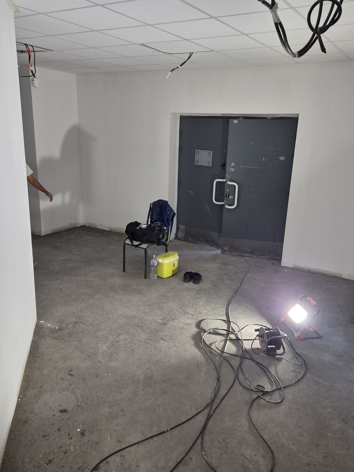 Salle en cours de travaux
